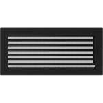 Zračnik ČRNI za kamin z regulacijo 170 X 370 mm