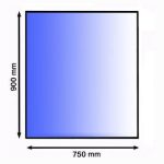 Pravokotna podložna plošča 900 x 750 mm