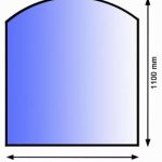 Polkrožna podložna plošča s kratkim lokom 850 x 1100 mm