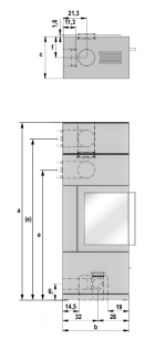 Prostostoječa kaminska peč - HASE - SENDAI PRO 165 (levi) - slika 2