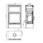 Prostostoječa kaminska peč s pečico - HAAS + SOHN LONDON-II EASY 347.15 BACK 8 KW - slika 5