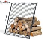 Kvadratna rešetka za žar z 2 ročajema iz črnega jekla - COOK KING - slika 2