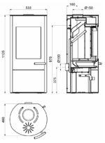 Prostostoječa kaminska peč - HAAS + SOHN SOLIDO 6,5 KW - slika 4