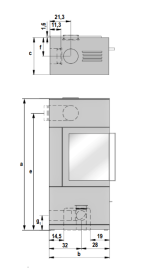 Prostostoječa kaminska peč - HASE - SENDAI PRO 135 (levi) - slika 2