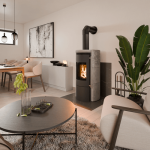 Prostostoječa kaminska peč - HAAS + SOHN UPPSALA EASY IV HSC 6 KW - slika 2