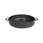 Okrogla ponev z 2 ročajema za vrtni kamin iz črnega jekla - COOK KING