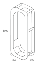 Stojalo za drva - CURVES 100 - slika 2