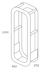 Stojalo za drva- CURVES 125 - slika 2