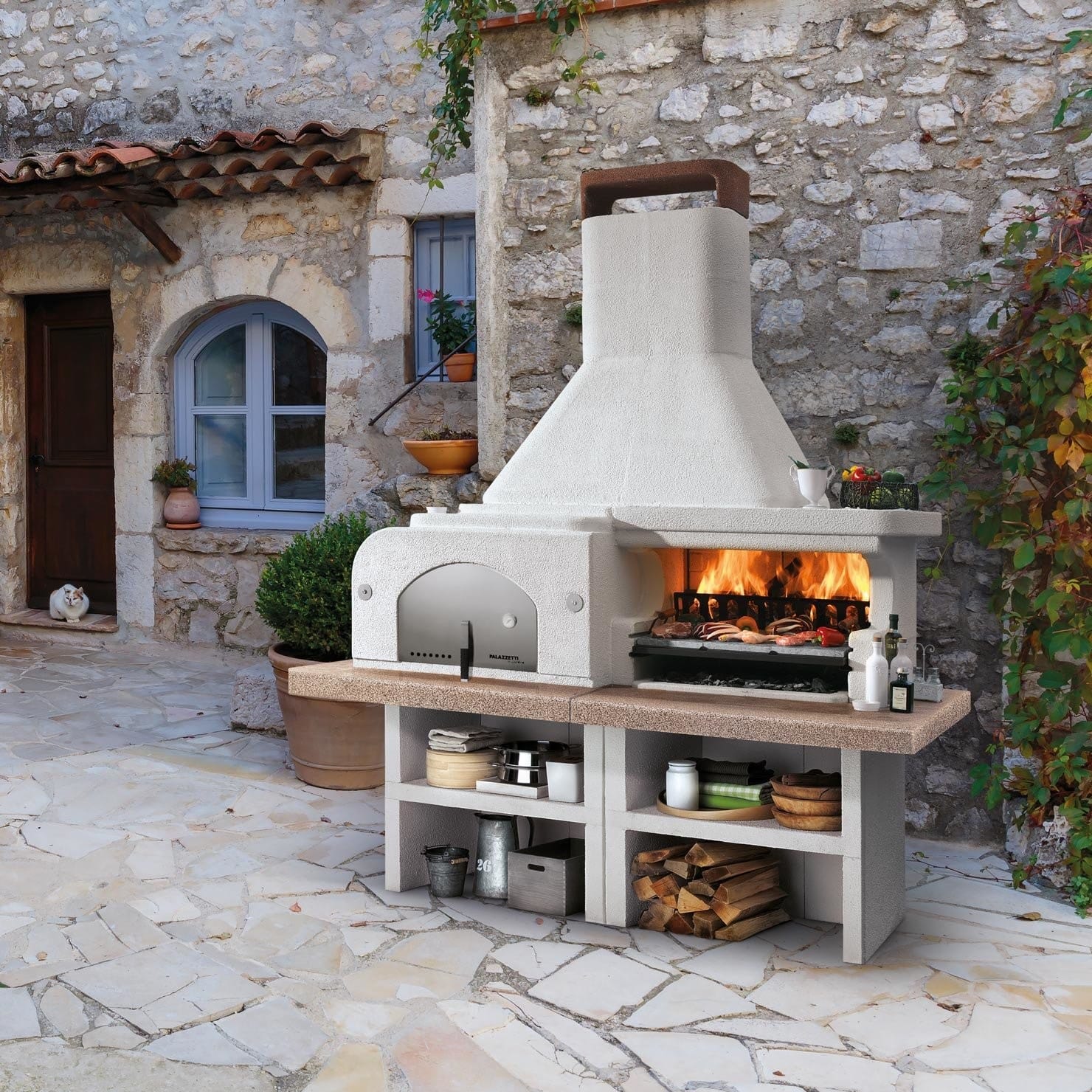 gargano-red-with-oven-3.jpg Vrtni kamin - PALAZZETTI GARGANO - slika 1