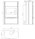 Prostostoječa kaminska peč na drva - COLOR L1 8 KW - slika 4