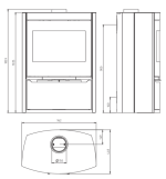 Prostostoječa kaminska peč na drva - COLOR L2 - slika 2