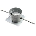 Cev za dovod zraka z loputo FI 150 mm - ročna s palico