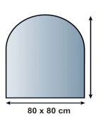 Polkrožna podložna plošča 800 x 800 mm