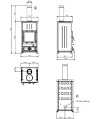Prostostoječa kaminska peč - NORDICA CONCITA.16 STEEL - slika 3