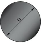 Podložna plošča iz pločevine "krog" FI 98 cm