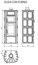 Peč na drva - PALAZZETTI ELISA CON FORNO 9,7 KW - slika 2