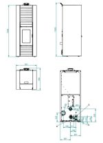 Peč na pelete z vodnim izmenjevalcem - PALAZZETTI MARTINA LUX IDRO 10 KW - slika 5