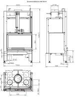 Kaminski vložek na drva - PALAZZETTI ECOMONOBLOCCO MX 64 CORNER - slika 4