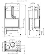 Kaminski vložek na drva - PALAZZETTI ECOMONOBLOCCO MX 64 CORNER - slika 2