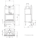 Kaminski vložek na drva - PALAZZETTI Ecomonoblocco MX 64 FRONT - slika 2