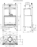 Kaminski vložek na drva - PALAZZETTI ECOMONOBLOCCO 78 FRONT - slika 2