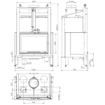 Kaminski vložek na drva - PALAZZETTI ECOMONOBLOCCO MX 86 FRONT VERSION - slika 2