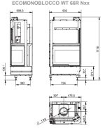 Kaminski vložek na drva - PALAZZETTI ECOMONOBLOCCO WT 66 CORNER - slika 3