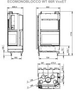 Kaminski vložek na drva - PALAZZETTI ECOMONOBLOCCO WT 66 CORNER - slika 4