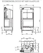 Kaminski vložek na drva - PALAZZETTI ECOMONOBLOCCO WT 66 CORNER - slika 5