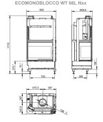 Kaminski vložek na drva - PALAZZETTI ECOMONOBLOCCO WT 66 CORNER - slika 6