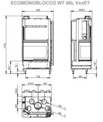 Kaminski vložek na drva - PALAZZETTI ECOMONOBLOCCO WT 66 CORNER - slika 7