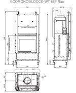 Kaminski vložek na drva - PALAZZETTI ECOMONOBLOCCO WT 66 FRONT VERSION - slika 2