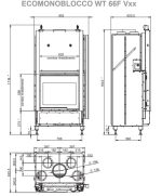 Kaminski vložek na drva - PALAZZETTI ECOMONOBLOCCO WT 66 FRONT VERSION - slika 3