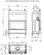Kaminski vložek na drva - PALAZZETTI ECOMONOBLOCCO WT 16:9 FRONT VERSION - slika 2