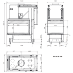 Kaminski vložek na drva - PALAZZETTI ECOMONOBLOCCO WT 60 3D - slika 2