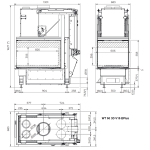 Kaminski vložek na drva - PALAZZETTI ECOMONOBLOCCO WT 60 3D - slika 4