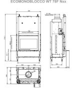 Kaminski vložek na drva - PALAZZETTI ECOMONOBLOCCO WT 78 FRONT VERSION - slika 2