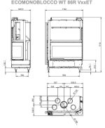 Kaminski vložek na drva - PALAZZETTI ECOMONOBLOCCO WT 86 CORNER - slika 4