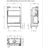 Kaminski vložek na drva - PALAZZETTI ECOMONOBLOCCO WT 86 CORNER - slika 6