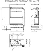 Kaminski vložek na drva - PALAZZETTI ECOMONOBLOCCO WT 86 CORNER - slika 7