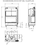 Kaminski vložek na drva - PALAZZETTI ECOMONOBLOCCO WT 86 CORNER - slika 8