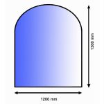 Polkrožna podložna plošča 1200 x 1300 mm