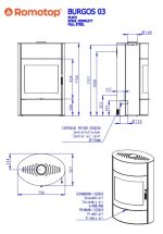 Prostostoječa kaminska peč - ROMOTOP BURGOS 9,8 kW - slika 4