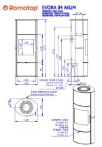 Prostostoječa kaminska peč z akumulacijo - ROMOTOP EVORA 04 A 6,5 kW - slika 6