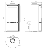 Prostostoječa kaminska peč na drva - COLOR SI-7 - slika 2