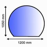 Polkrožna podložna plošča 1200 x 1050 mm