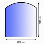 Polkrožna podložna plošča s kratkim lokom 1000 x 1200 mm