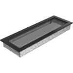Zračnik ČRNI za kamin brez regulacije 170 X 490 mm - slika 2